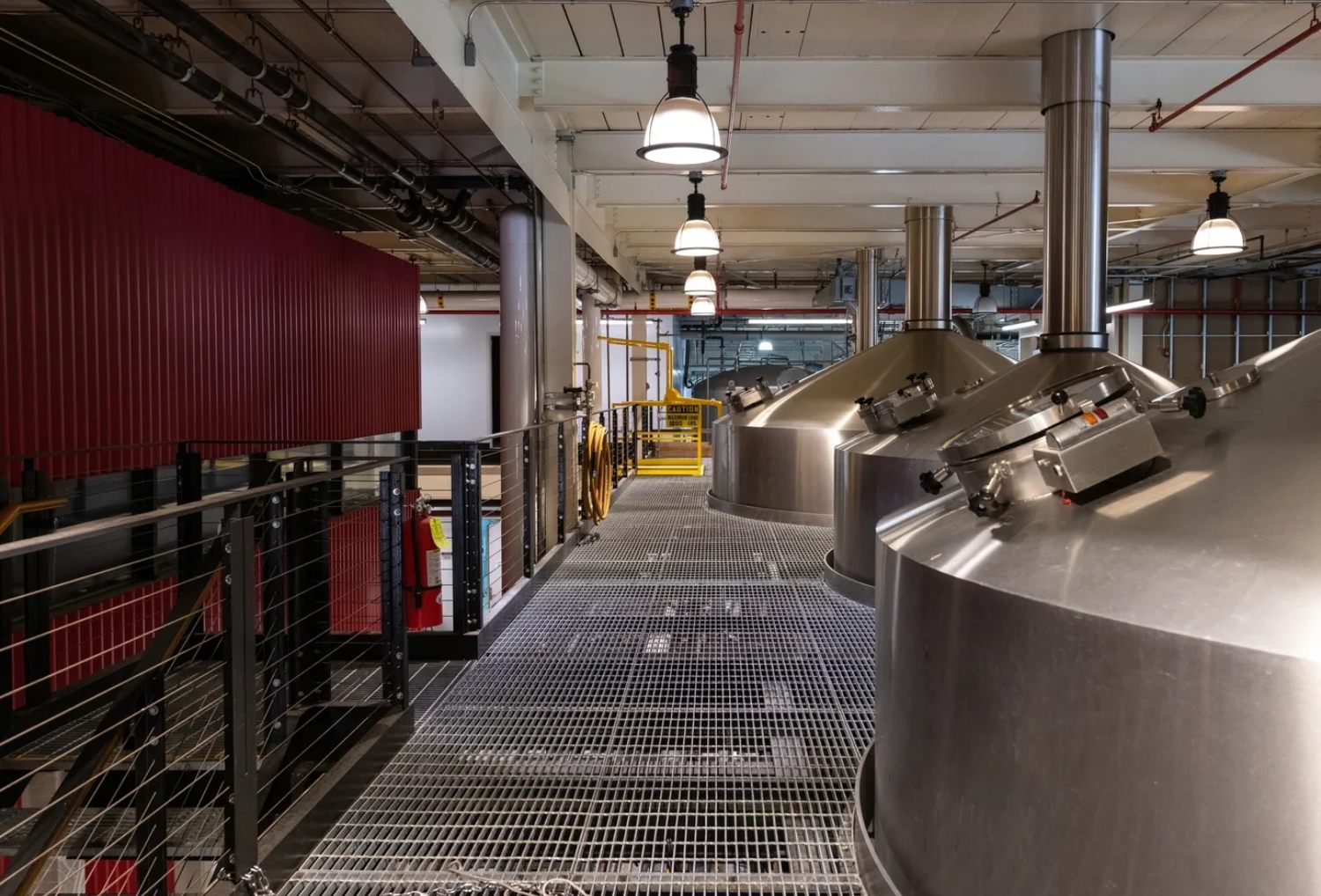 A Line of Closed Large Metallic Containers